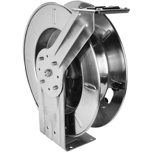 2752-5038SS Milton Industries Stainless Steel Hose Reel W/ 3/8" Dia X 50' Of Ulr Hose W/ 3/8" Fittings