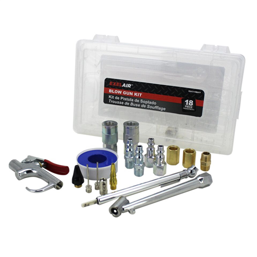 EX0318BKIT Milton Industries 18 Piece Blow Gun And Accessory Kit