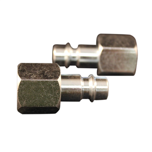 S-763-1 Milton Industries Hi-Flo V-Style 3/8" Fnpt Steel Plug 2/Cd