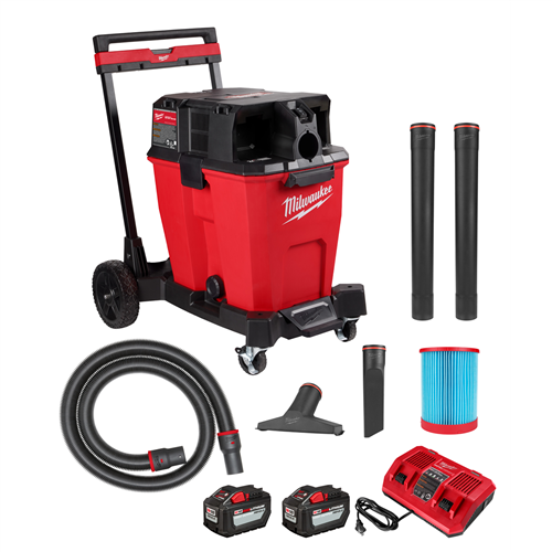0930-22HD Milwaukee Tool M18 Fuel 12 Gallon Dual-Battery Wet/Dry Vacuum Kit