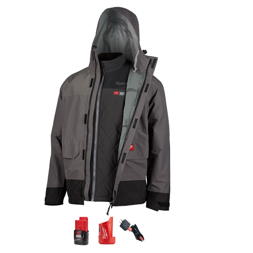203RN-213X Milwaukee Tool M12 3In1 Heated Axis Jacket Kit W/ Gra