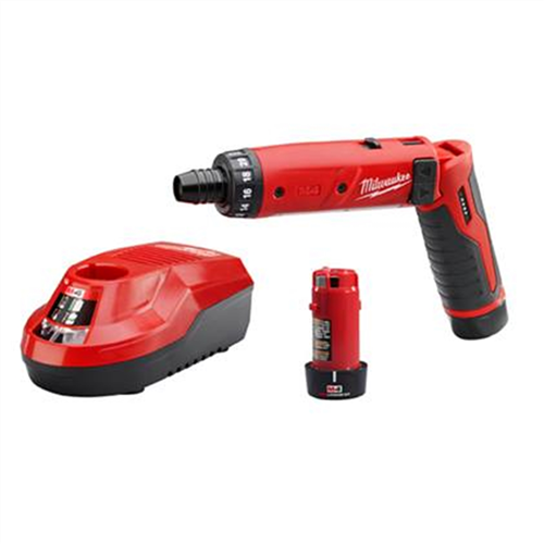 2101-22 Milwaukee Tool M4 1/4" Hex Screwdriver (2) Batt Kit
