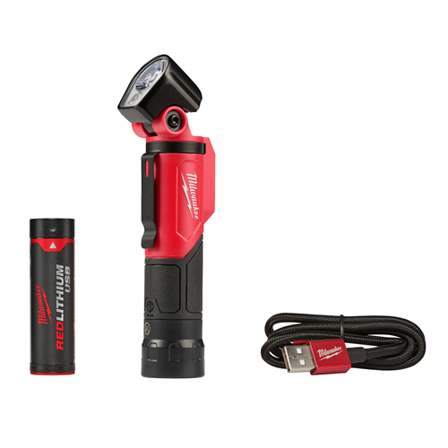 2113-21 Milwaukee Tool Usb Rechargeable Pivoting Flashlight (1) Redlith Usb Batt Kit