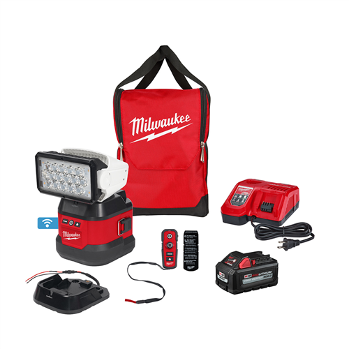 2123-21HD Milwaukee Tool M18 Utility Remote Control Search Light Kit W/ Portable Base