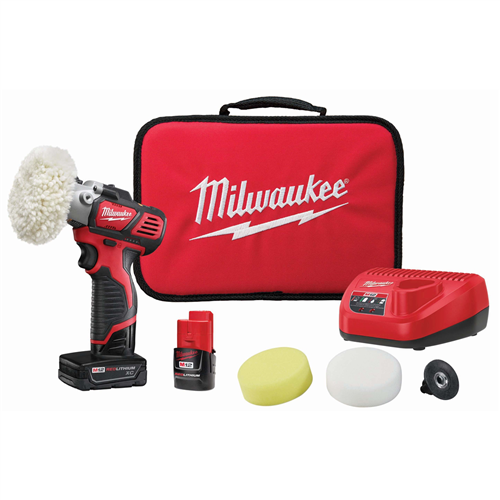 2438-22X Milwaukee Tool M12 Cordless Variable Speed Polisher Sander 5-Pc Accessory Kit