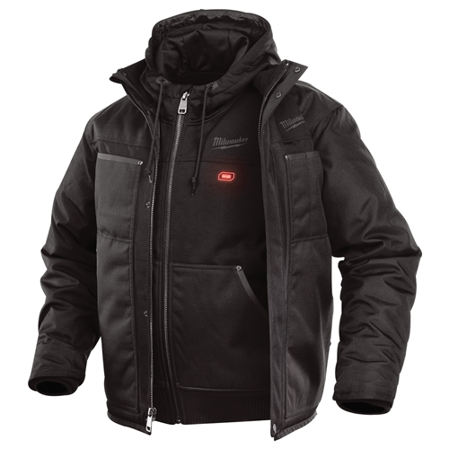 251B-21M M12 Heated 3-In-1 Jacket Kit, Black, Medium