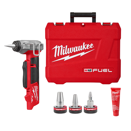 2532-20 Milwaukee Tool M12 Fuel Propex Expander W/ 1/2"-1" Rapid Seal Propex Expander Heads