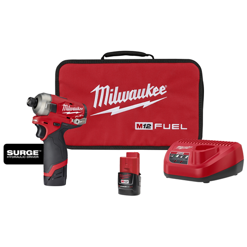 2551-22 Milwaukee Tool M12 Fuel Surge 1/4" Hex Hydraulic Driver 2 Batt