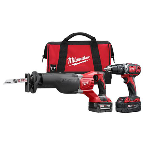 2694-22 Milwaukee Tool M18 Compact Hmr Dr//Sawzall