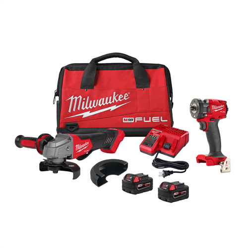 2991-22 Milwaukee Tool M18 Fuel Compact Impact Wrench And Grinder 2-Tool Combo Kit