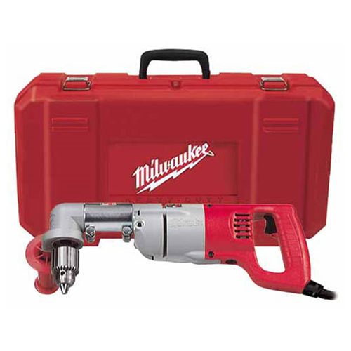 3107-6 Milwaukee Tool 7-Amp Corded 1/2" Right-Angle Drill Kit Hard Case