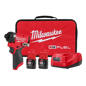 3453-22 Milwaukee M12 Fuel 1/4" Hex Impact Driver Kit