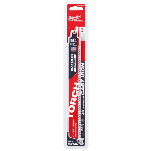 48-00-5262 Milwaukee Tool 9" 7Tpi The Torch For Cast Iron With Nitrus Carbid