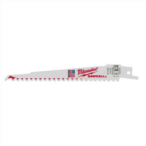 48-01-2015 Milwaukee Tool 6" 5 Tpi Sawzall&Reg;  Blades (5 Pk)