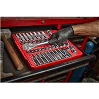 48-22-9010 Milwaukee Tool 47 Pc 1/2" Socket Wrench Set Sae & Metric