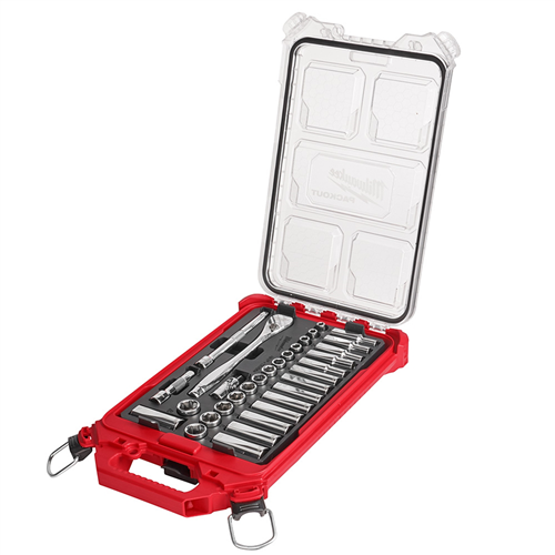 48-22-9482 Milwaukee Tool 3/8In 32Pc Ratchet And Socket Set In Packout - Mm