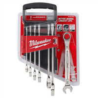 48-22-9506 Milwaukee Tool 7Pc Ratcheting Combination Wrench Set - Metric