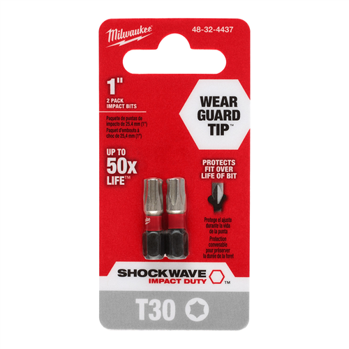 SHOCKWAVE Impact Duty&trade; 1" T30 Bit 2PK