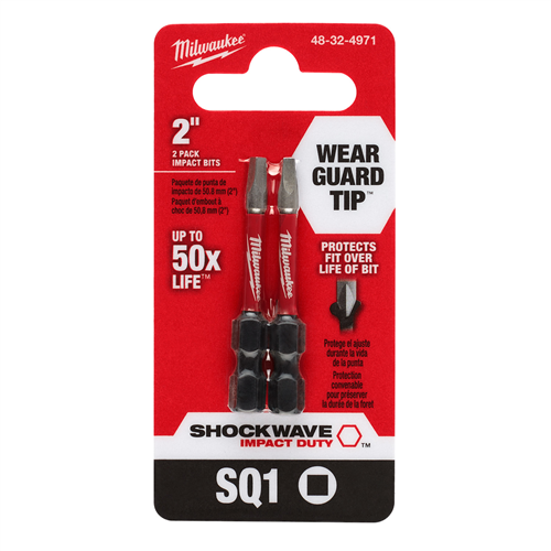 SHOCKWAVE Impact Duty&trade; 2" SQ1 Bit 2PK
