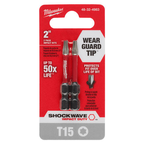 SHOCKWAVE Impact Duty&trade; 2" T15 Bit 2PK