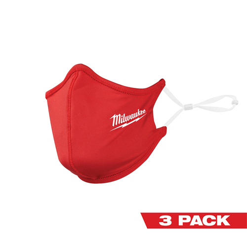 48-73-4228 Milwaukee Tool 3Pk Red 2-Layer Face Mask