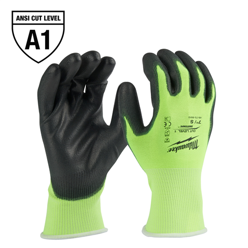 48-73-8914 Milwaukee Tool High Visibility Cut Level 1 Polyurethane Dipped Gloves - Xxl