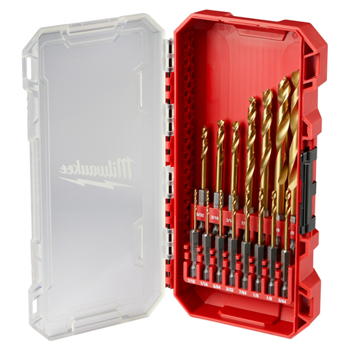 SHOCKWAVE Impact Duty&trade; RED HELIX&trade; Titanium Drill Bit Set - 15PC