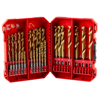 SHOCKWAVE Impact Duty&trade; RED HELIX&trade; Titanium Drill Bit Set - 29PC