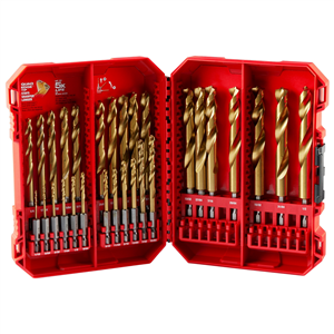 SHOCKWAVE Impact Duty&trade; RED HELIX&trade; Titanium Drill Bit Set - 29PC
