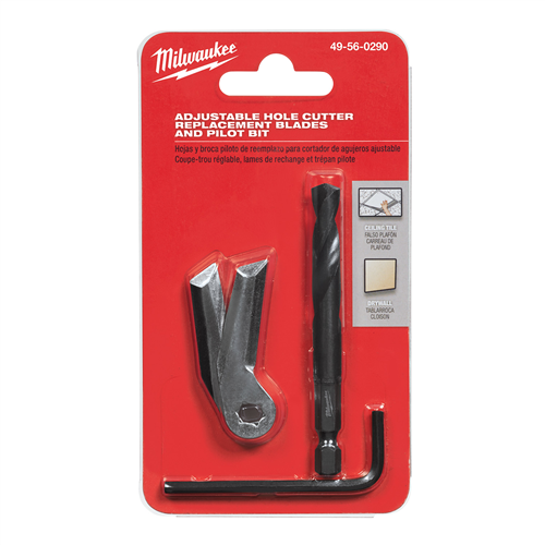 49-56-0290 Milwaukee Tool Adjustable Hole Cutter Replacement Blades And Pilot Bit