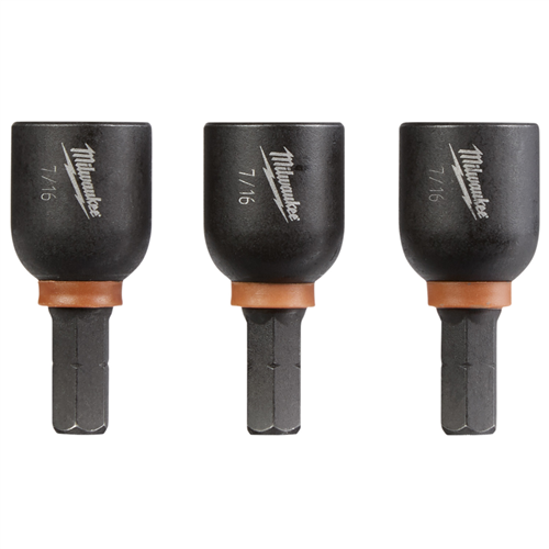 49-66-4516 Milwaukee Tool Shockwave 7/16&Rdquo; Insert Nutdriver Set (3 Pk)