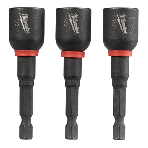 49-66-4537 Milwaukee Tool Shockwave 2-9/16" Mag Nutdriver 1/2" - 1Pk