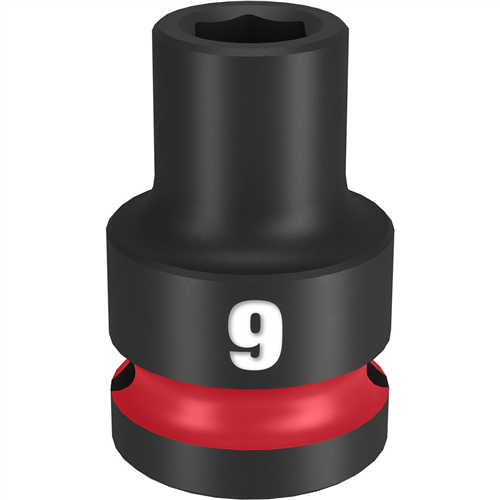 49-66-6241 Milwaukee Tool Shockwave Impact Duty 1/2"Drive 9Mm Standard 6 Point Socket