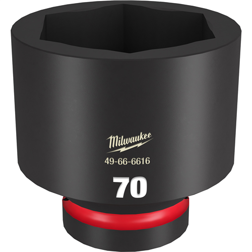 49-66-6616 Milwaukee Tool Shockwave Impact Duty 1"Drive 70Mm Standard 6 Point Socket