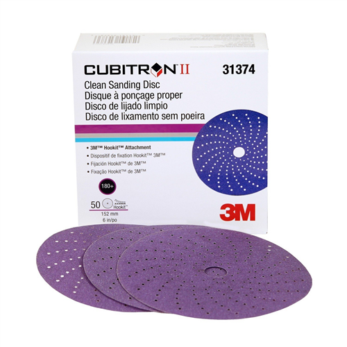 31374 3M Cubitron Ii Hookit Clean Sanding Disc 6" 180 Grit