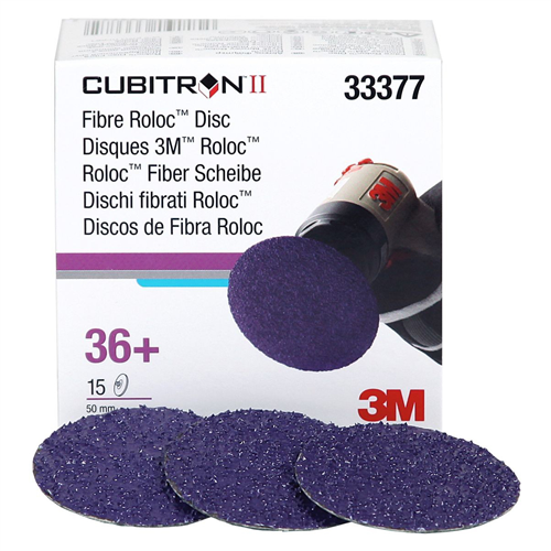33377 3M Cubitron Ii Fibre Roloc Disc 2" 36+ 15/Bx, 6Bx/Cs
