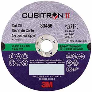 33456 3M Cubitron Ii Cut-Off Wheel 3In. Single Box