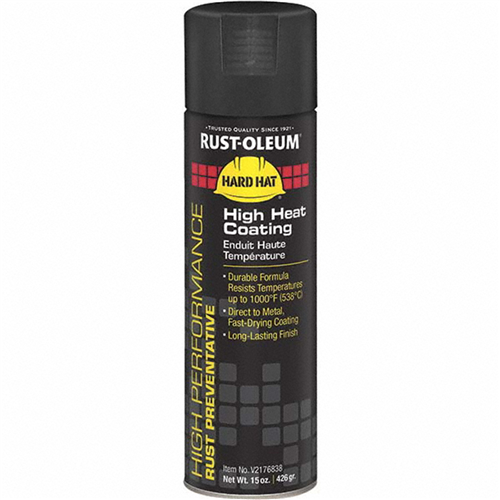 240804 Black, 15 Oz Net Fill, Flat, High-Heat Spray Paint