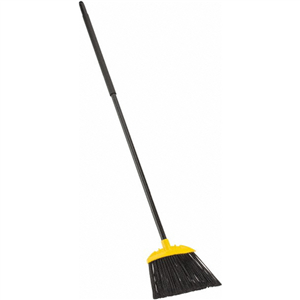 502104 10" Wide, Black Polypropylene Bristles, Metal Handle, Angled Broom