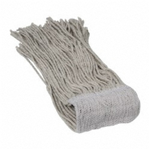 2714178 5" White Head Band, Large Cotton Cut End Mop Head