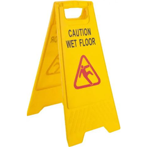 48434997 Caution - Wet Floor, 12" Wide X 24" High, Plastic Floor Sign