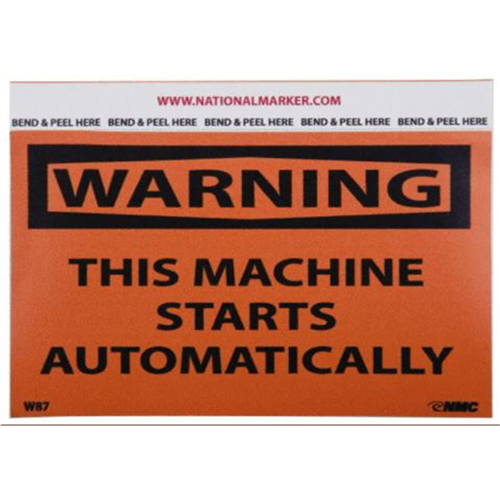 87526406 5 Qty 1 Pack Accident Prevention Label, Header: Warning