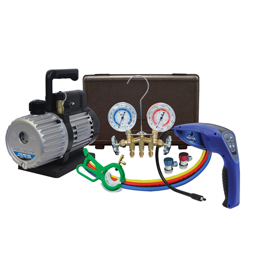 90062-B-KIT Mastercool 3 Cfm Vacuum Pump With 55100-R Leak Detector