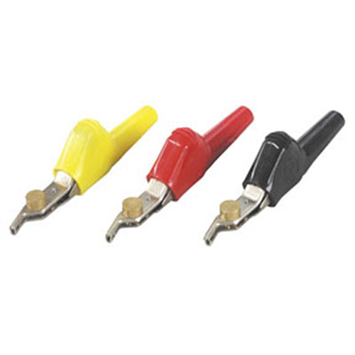 3840-03 Otc 3 Pc. Alligator Clip Set (1 Ea. Rd, Ylw, Blk)