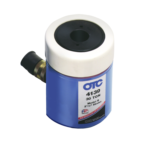 4139 Otc 30-Ton Spring-Return Hollow Center Hydraulic Ram