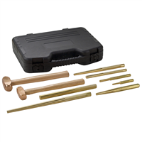 4629 Otc 9-Piece Brass Hammer And Punch Set
