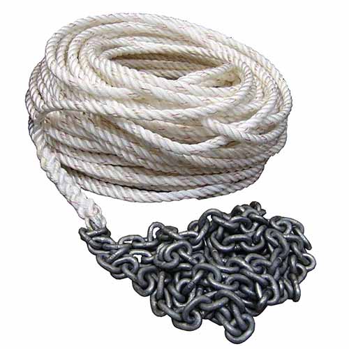 Powerwinch P10293 150' of 1/2" Nylon Rope & 10' of 1/4" HT Chain - P10293