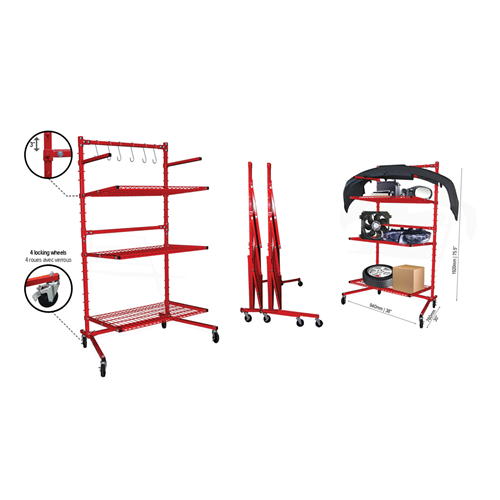 EQ-300BSR Pro-Tek Body Shop Rack With 3 Shelves