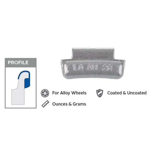 AW100 Wegmann Automotive 1.0 Oz. Mag Weights (Box Of 50)