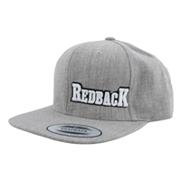 SNPBCKGRY Snapback Embroidered Logo Grey Heathered Cap